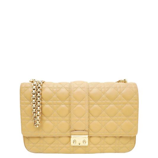 Dior Handbag Christian Miss Bag Beige Large Flap Shoulder Bag