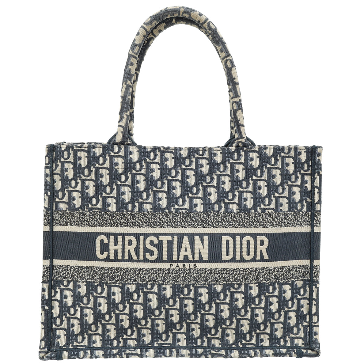 Dior Handbag Christian Bicolor Oblique Book Tote Bag 2 Medium