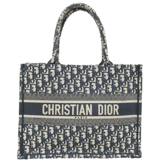 Dior Handbag Christian Bicolor Oblique Book Tote Bag 2 Medium