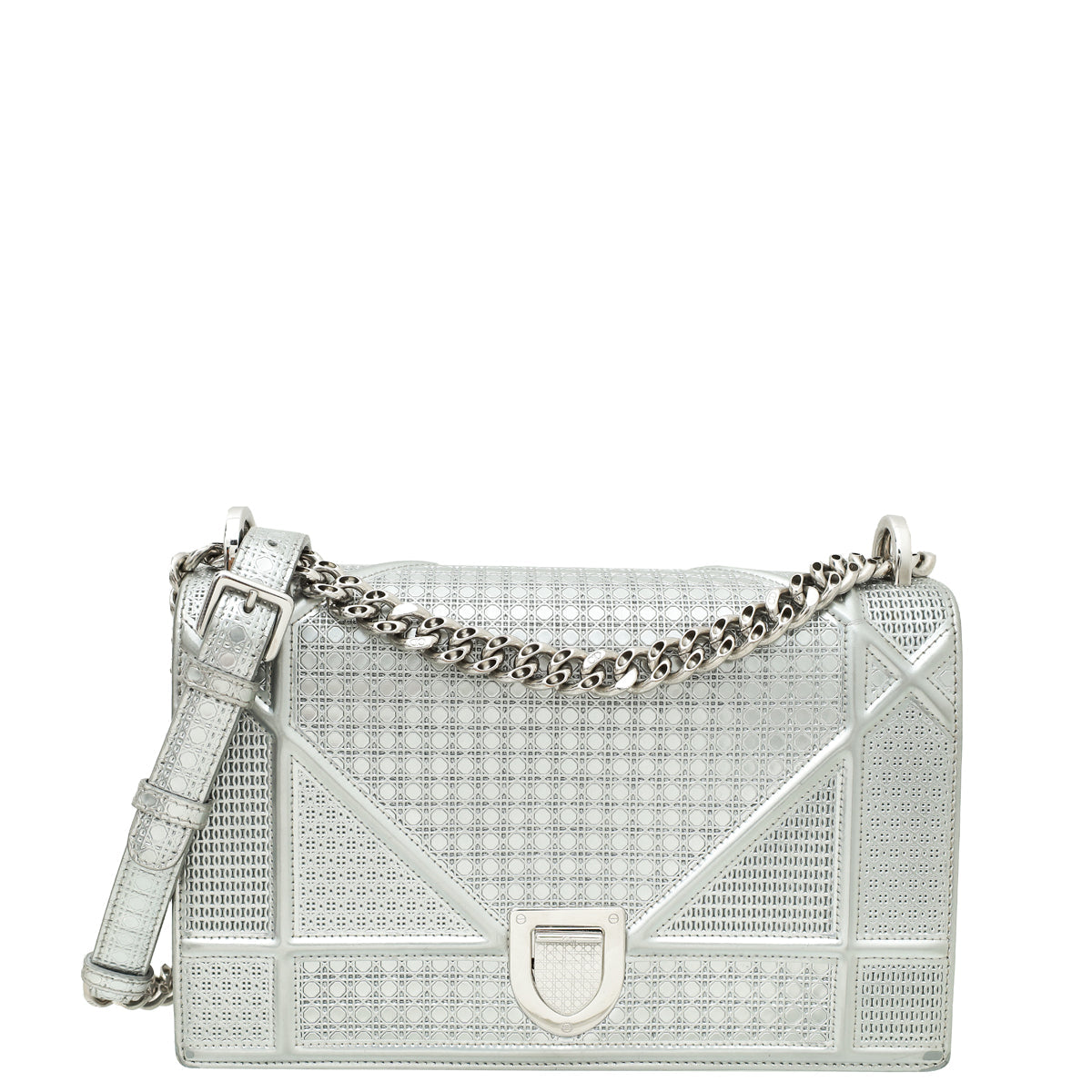 Dior Handbag Christian ama Cannage Bag 2 Silver Medium Micro Shoulder Bag