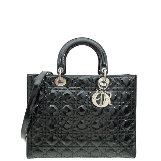 Dior Handbag Christian Lady Bag 12 Black Large Shoulder Bag
