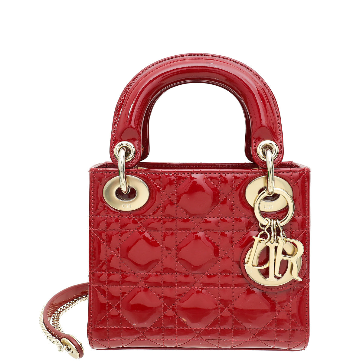 Dior Handbag Christian Lady Bag 3 Red Mini Chain Shoulder Bag