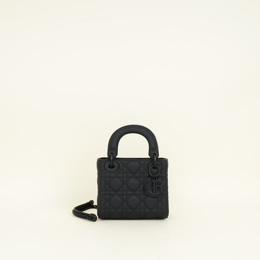 Dior Handbag Christian Ultramatte Lady Bag Black Mini Chain Shoulder Bag