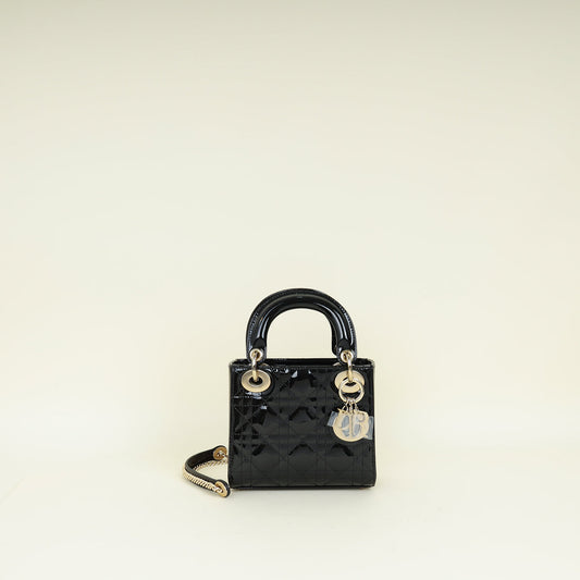 Dior Handbag Christian Lady Bag 7 Black Mini Chain Shoulder Bag