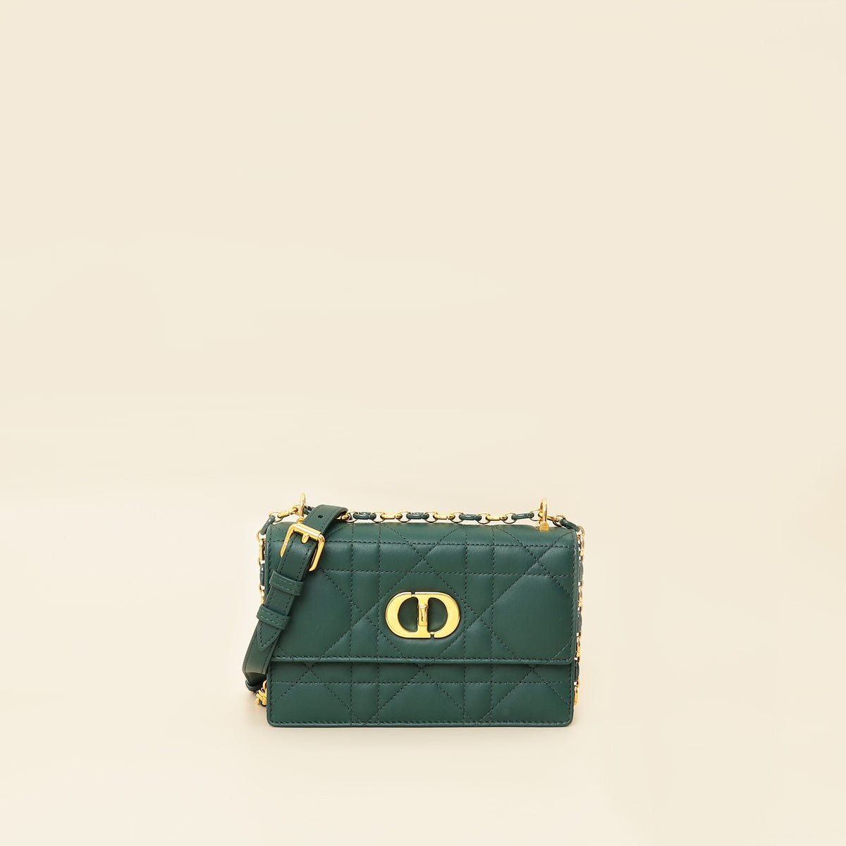 Dior Handbag Christian Dark Miss Caro Bag Green Mini Shoulder Bag