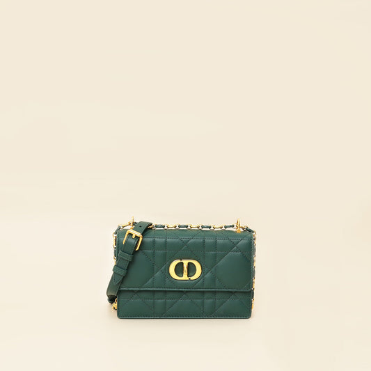 Dior Handbag Christian Dark Miss Caro Bag Green Mini Shoulder Bag