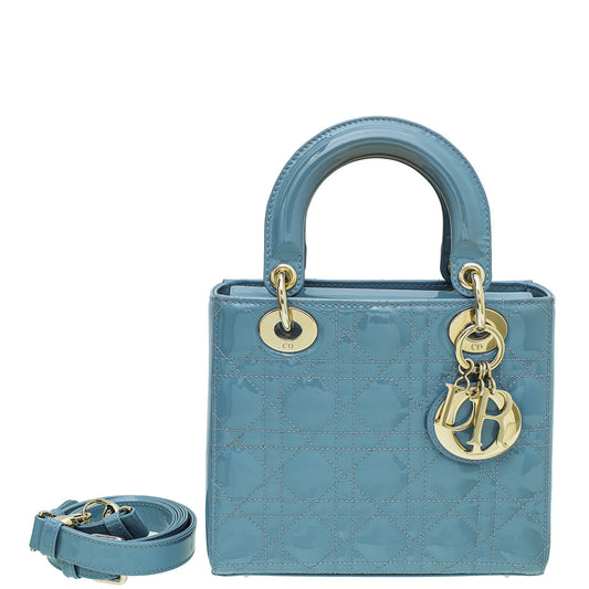 Dior Handbag Christian Cloud Lady Bag Blue Small Shoulder Bag