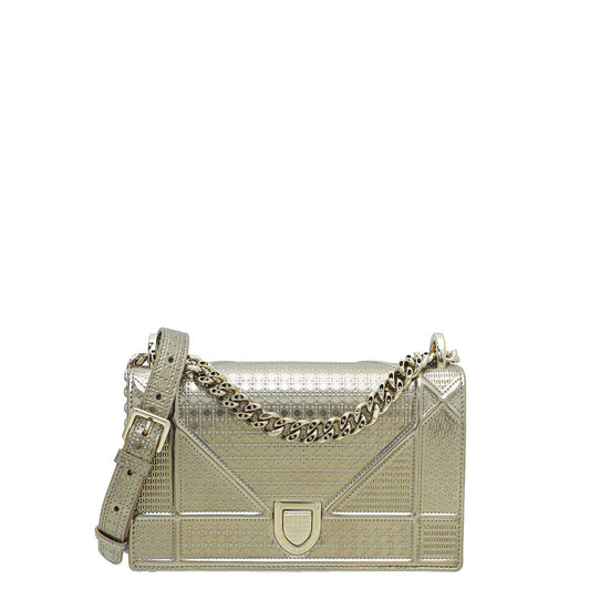 Dior Handbag Christian Champagne ama Cannage Shoulder Bag Small Micro