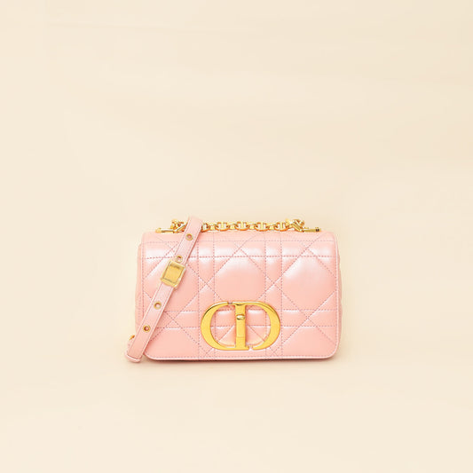 Dior Handbag Christian Metallic Macrocannage Caro Bag Small Shoulder Bag