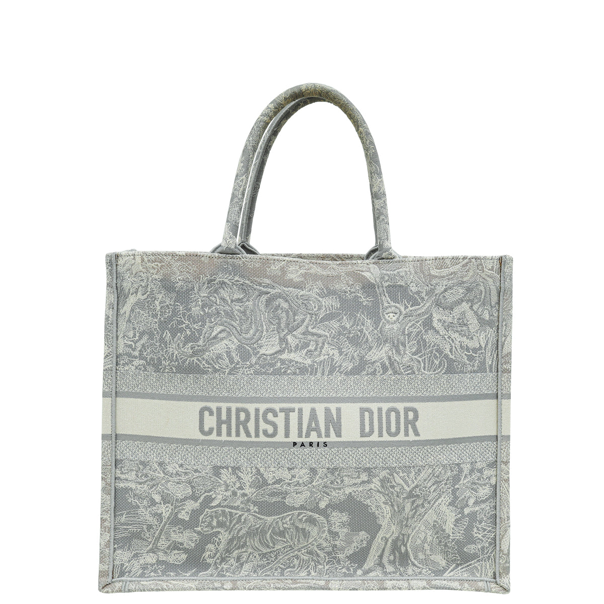 Dior Handbag Christian Bicolor Toile De Jouy Reverse Book Large Tote Bag