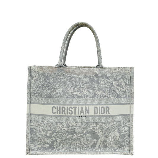 Dior Handbag Christian Bicolor Toile De Jouy Reverse Book Large Tote Bag