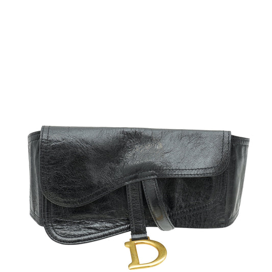 Dior Handbag Christian Saddle Belt Bag 5 Black