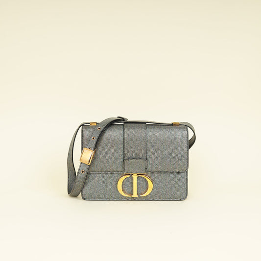 Dior Handbag Christian Grey 30 Montaigne Bag Gray Multicolor Flap Shoulder Bag