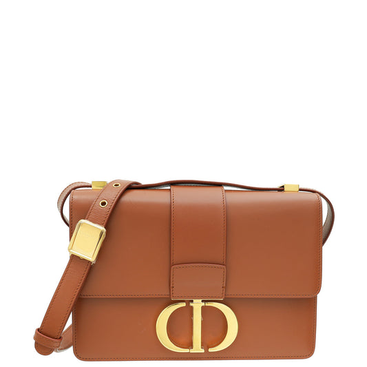 Dior Handbag Christian Golden 30 Montaigne Shoulder Bag Brown Flap