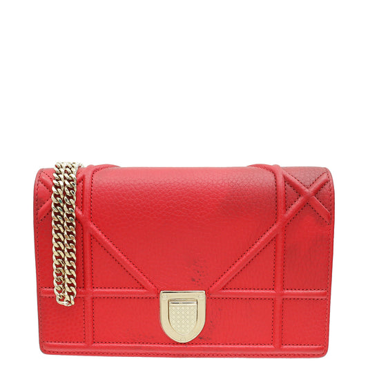 Dior Shoulder Bag Christian ama Wallet On Red Chain