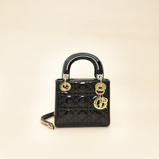 Dior Handbag Christian Lady Bag 5 Black Mini Chain Shoulder Bag