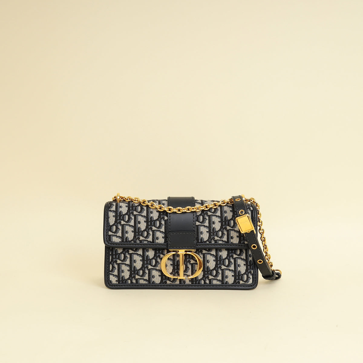Dior Handbag Christian Oblique 30 Montaigne East West Shoulder Blue Shoulder Bag