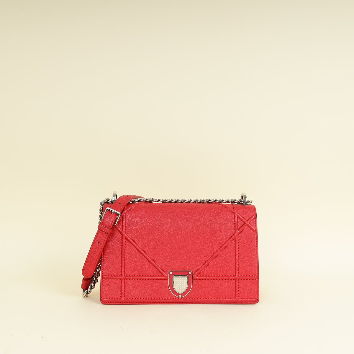 Dior Handbag Christian ama Bag Red Medium Flap Shoulder Bag