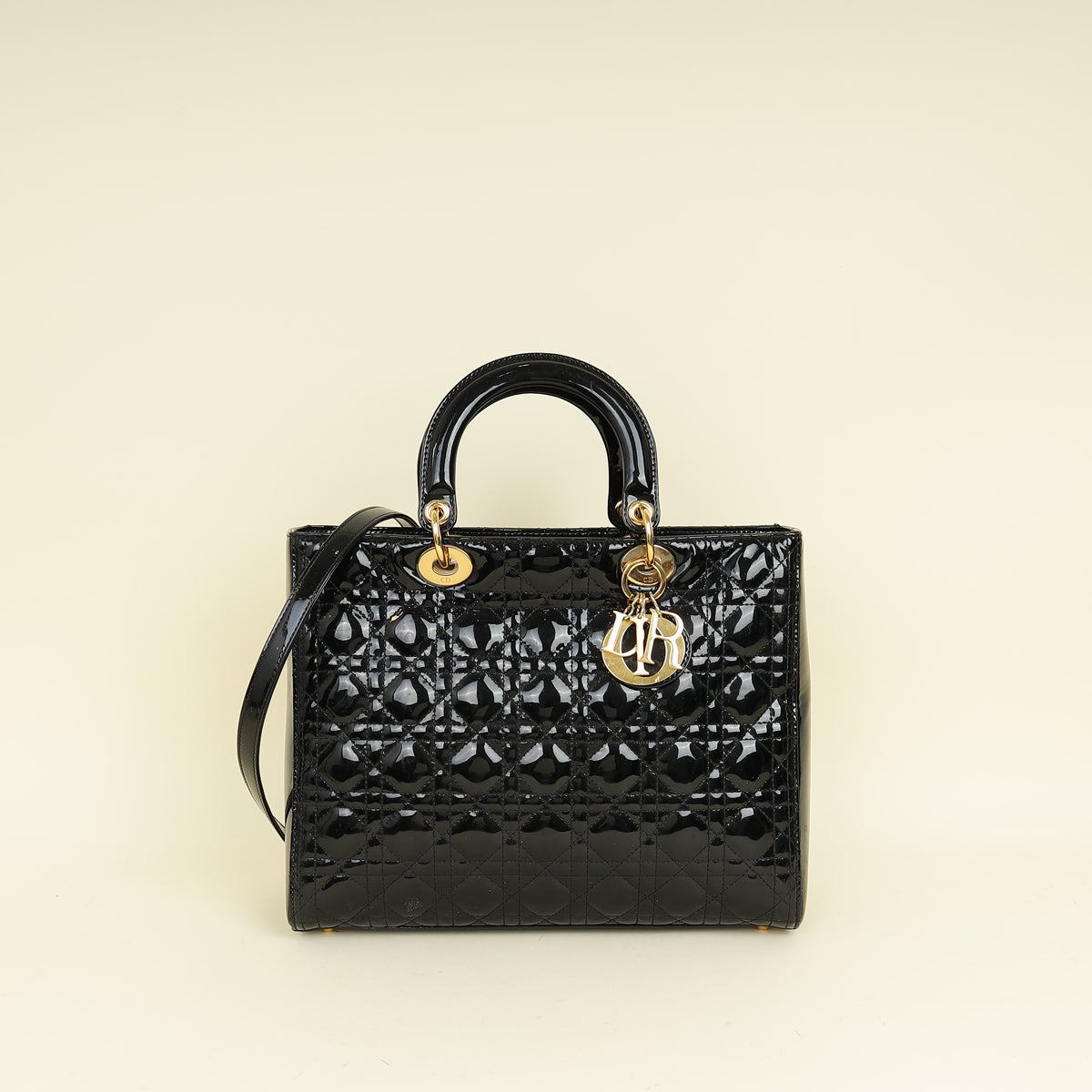 Dior Handbag Christian Lady Bag 18 Black Large Shoulder Bag