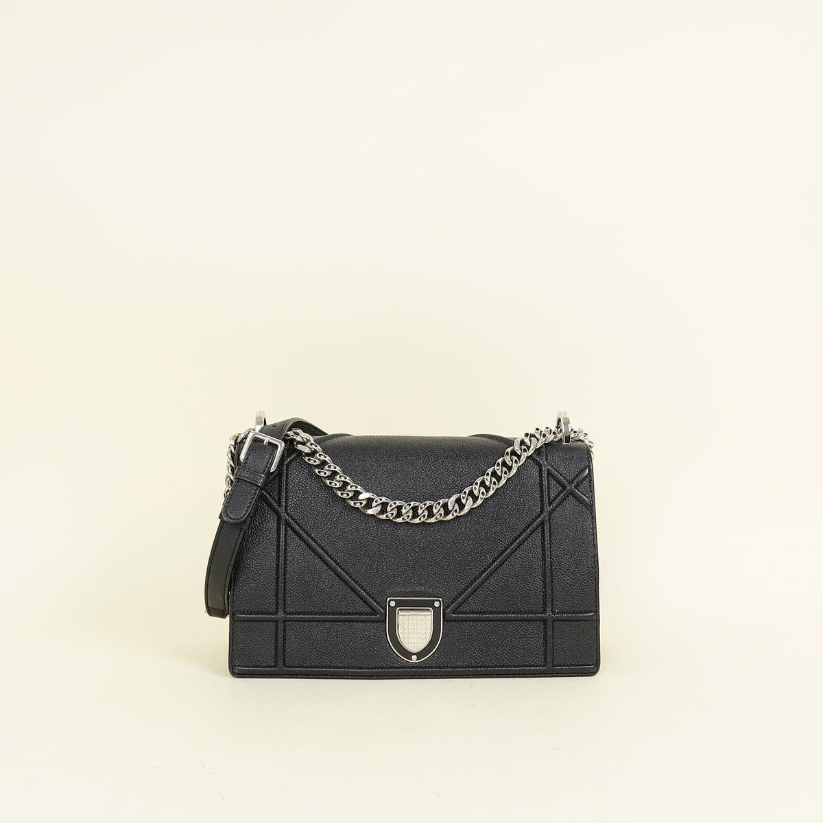 Dior Handbag Christian ama Shoulder Bag Black Medium
