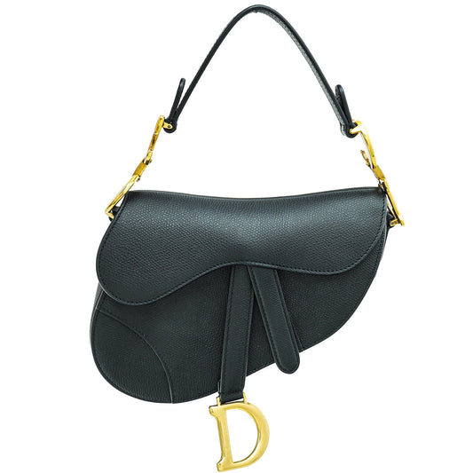 Dior Handbag Christian Saddle Bag Black Mini Mini Bag