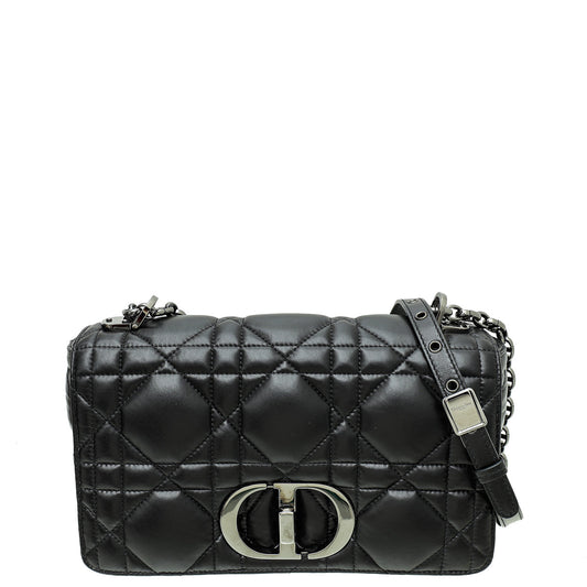 Dior Handbag Christian Caro Macrocannage Bag Quilted Black Medium Shoulder Bag Quilted Medium Bag