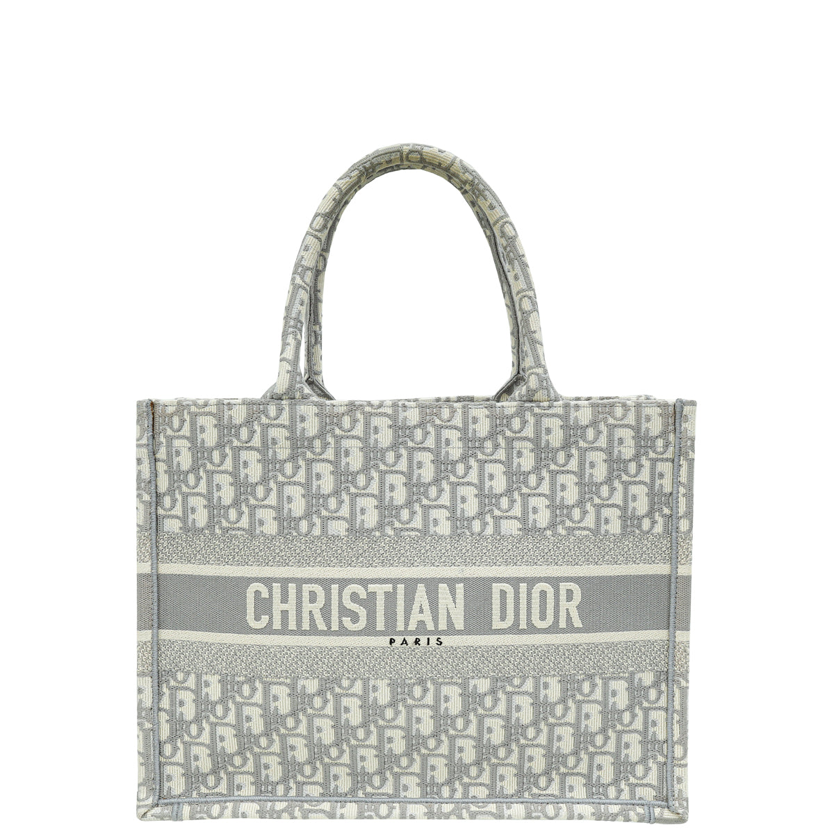 Dior Handbag Christian Oblique Book Tote Bag Gray Medium