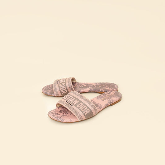 Dior Shoe Christian Light Toile De Jouy Motif Dway Pink Shoes
