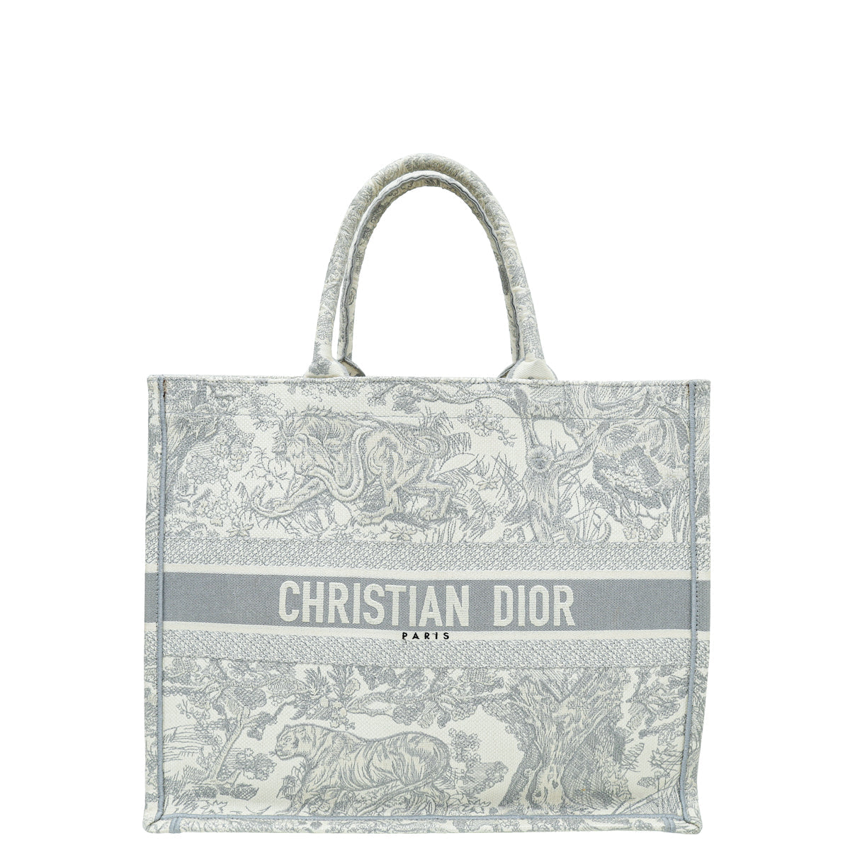 Dior Handbag Christian Bicolor Toile De Jouy Book Tote Large Tote Bag