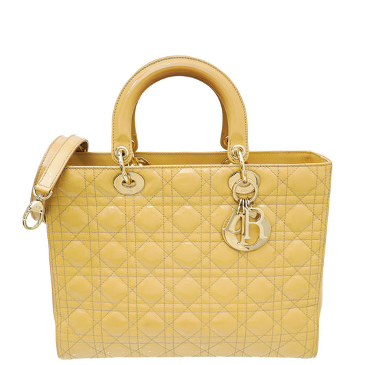 Dior Handbag Christian Lady Bag 3 Beige Large Shoulder Bag
