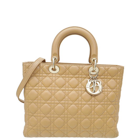 Dior Handbag Christian Nude Lady Bag 2 Large Shoulder Bag