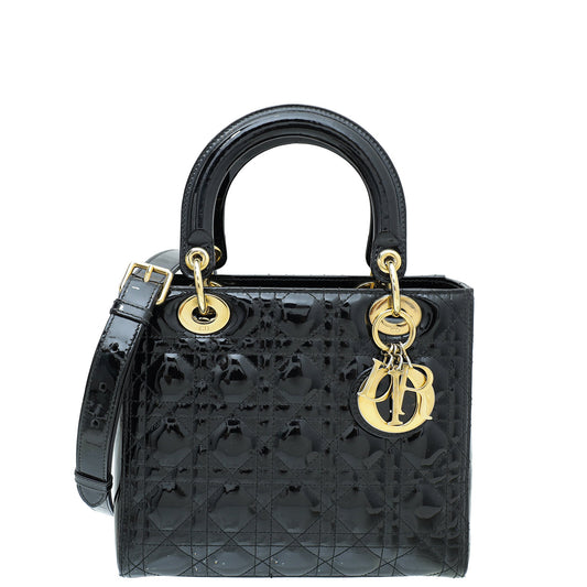 Dior Handbag Christian Lady Bag 6 Black Medium Shoulder Bag