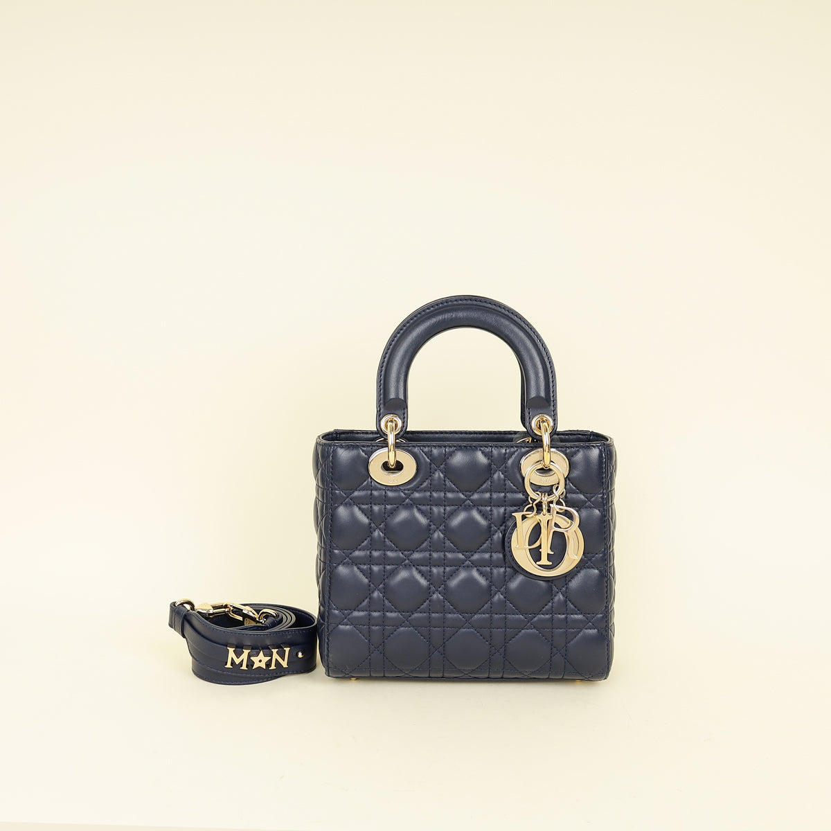 Dior Handbag Christian My ABC Lady Bag Navy Small Shoulder Bag