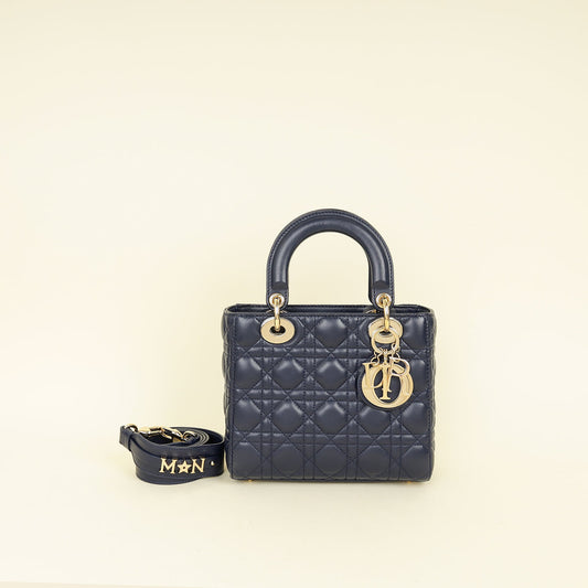 Dior Handbag Christian My ABC Lady Bag Navy Small Shoulder Bag