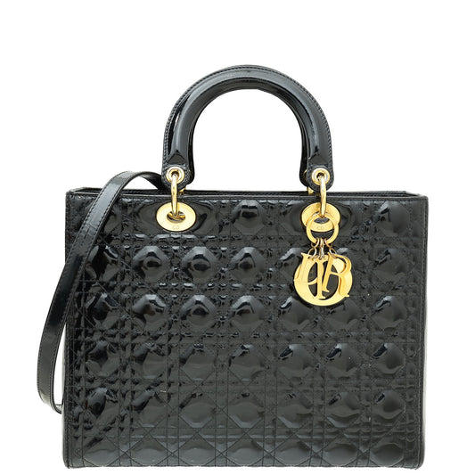 Dior Handbag Christian Lady Bag 11 Black Large Shoulder Bag