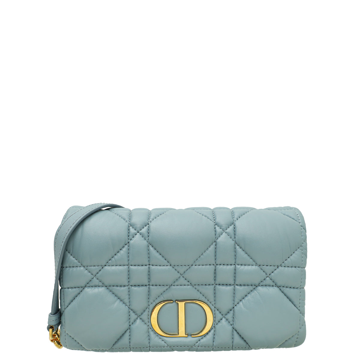 Dior Handbag Christian Cloud Caro Cannage Bag Blue Mini Micro Shoulder Bag