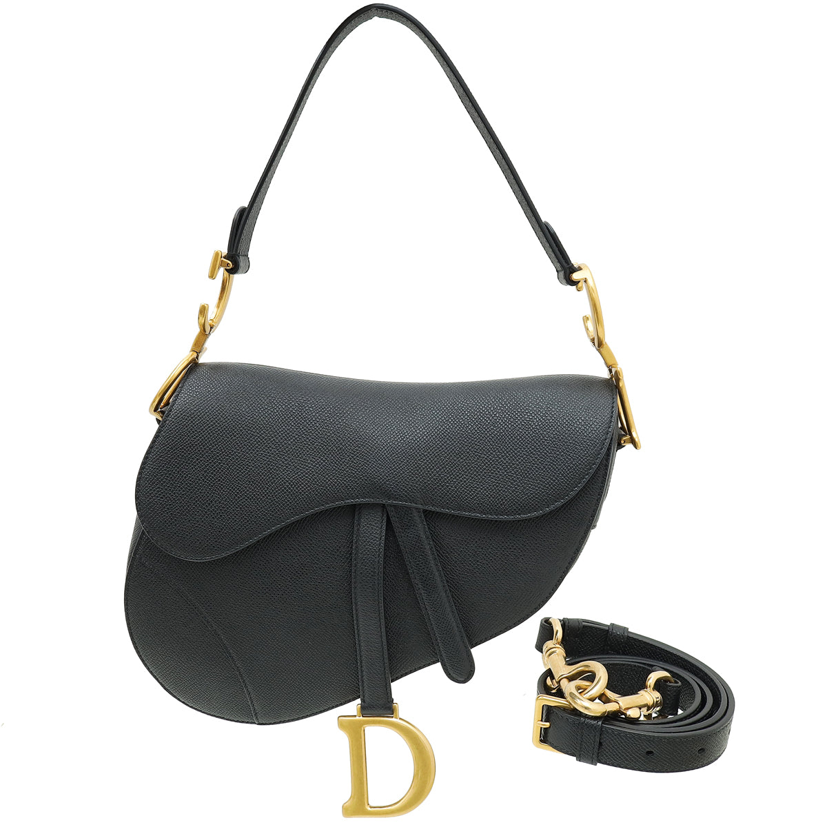 Dior Handbag Christian Saddle Bag 2 Black Shoulder Bag