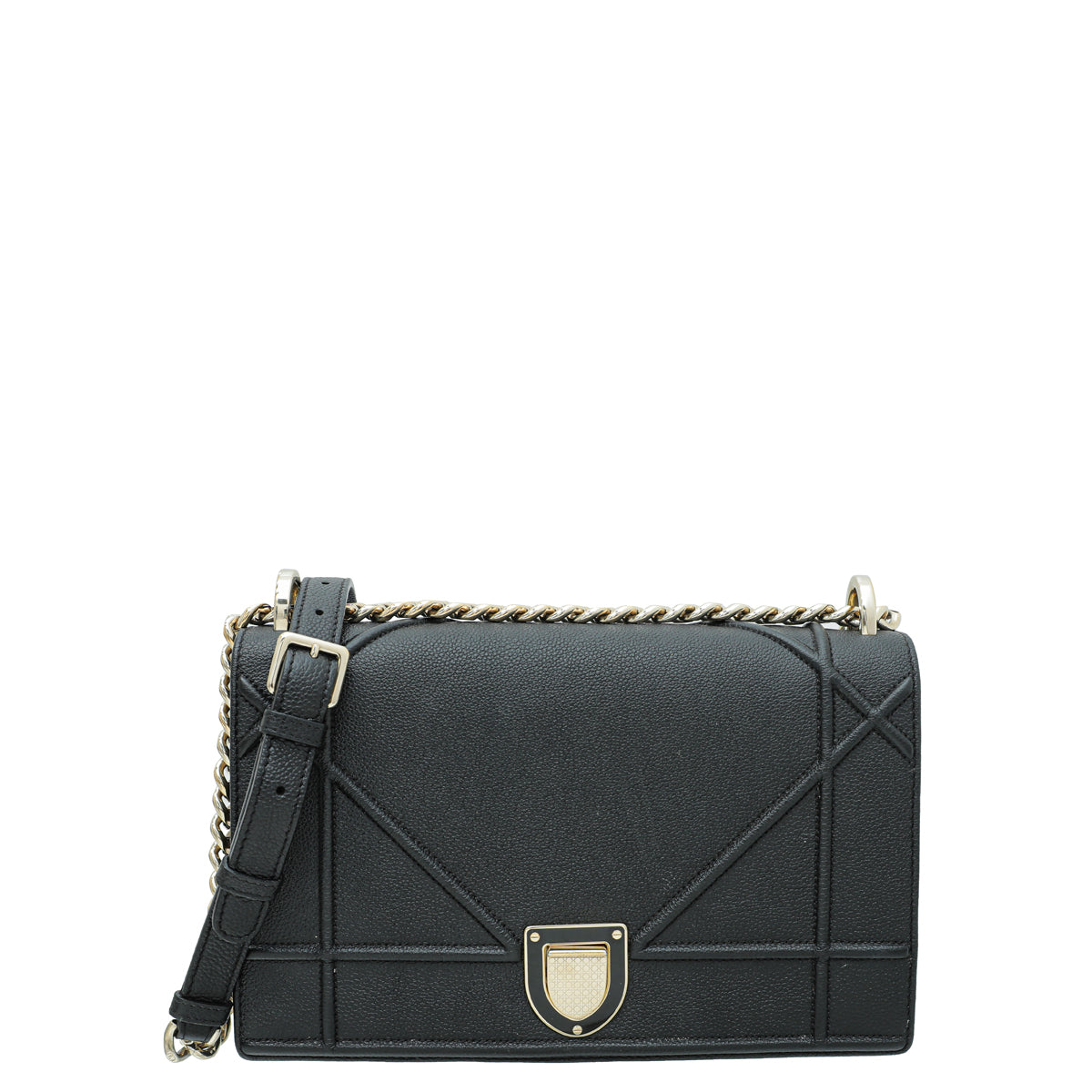 Dior Handbag Christian ama Bag Black Medium Flap Shoulder Bag
