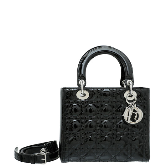 Dior Handbag Christian Lady Bag Black Medium Shoulder Bag
