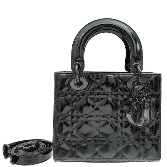Dior Handbag Christian So Ultra Glossy Lady Bag Black Small Shoulder Bag