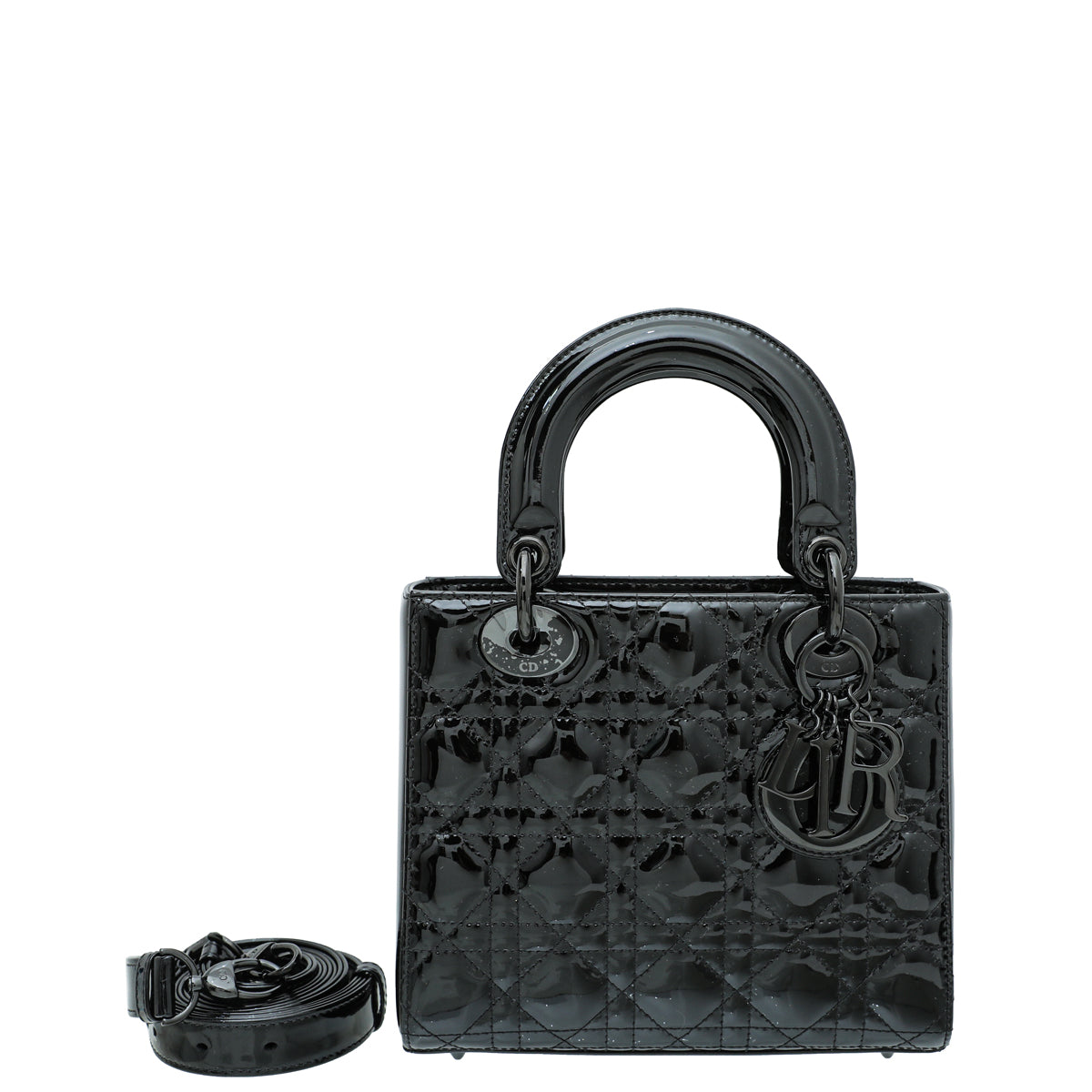 Dior Handbag Christian Ultraglossy Lady Bag Black Small Shoulder Bag
