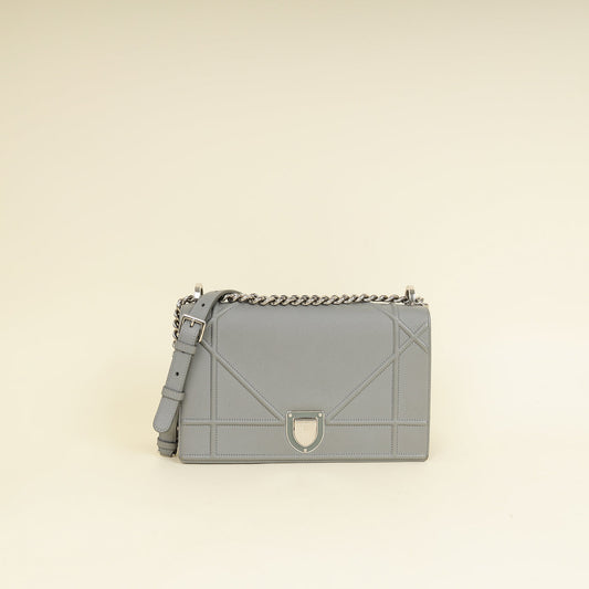 Dior Handbag Christian Grey ama Shoulder Bag Gray Flap