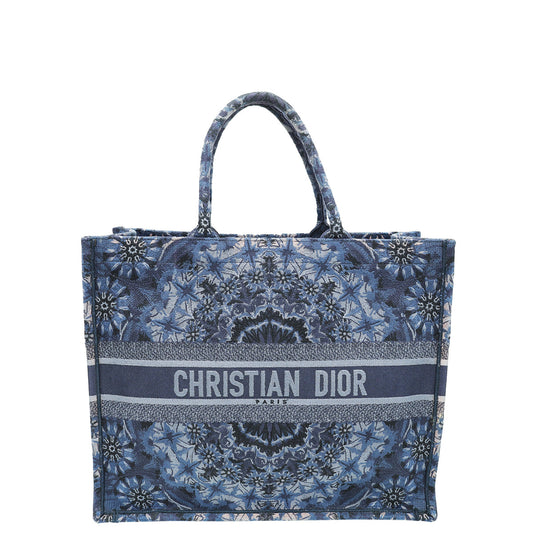 Dior Handbag Christian Book Tote Kaleiscopic Bag Blue Navy Large Tote Bag