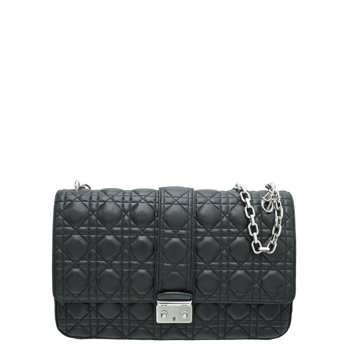 Dior Handbag Christian Miss Bag Black Large Flap Shoulder Bag
