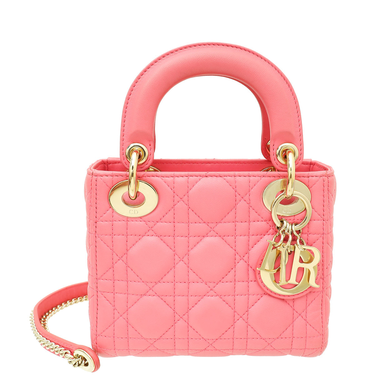 Dior Handbag Christian Lady Bag Pink Mini Chain Shoulder Bag