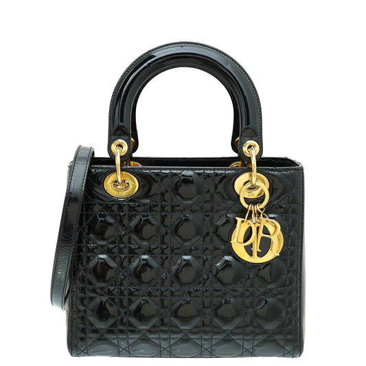 Dior Handbag Christian Lady Bag 10 Black Medium Shoulder Bag