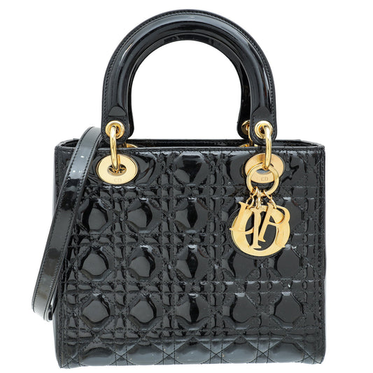 Dior Handbag Christian Lady Bag 17 Black Medium Shoulder Bag
