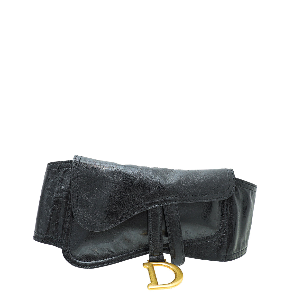 Dior Handbag Christian Saddle Belt Bag 3 Black