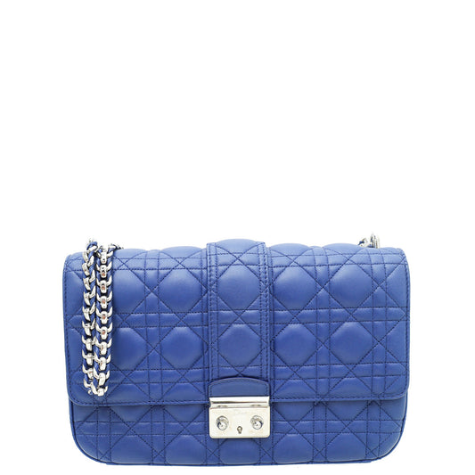Dior Handbag Christian Sapphire Miss Shoulder Bag Blue Medium