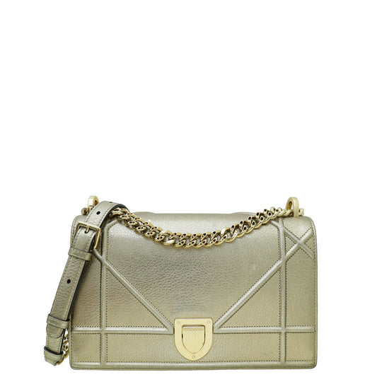 Dior Handbag Christian Metallic Champagne ama Bag 2 Medium Shoulder Bag